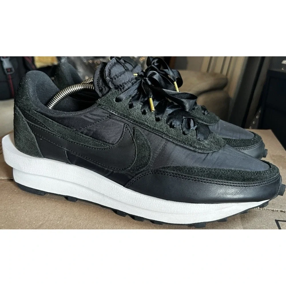 Nike LD Waffle Sacai Black Nylon Sneakers Shoes BV0073-002 Men's Size 11
